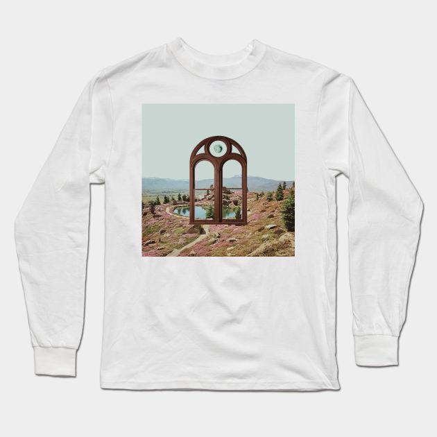 Lost Message - Surreal/Collage Art Long Sleeve T-Shirt by DIGOUTTHESKY